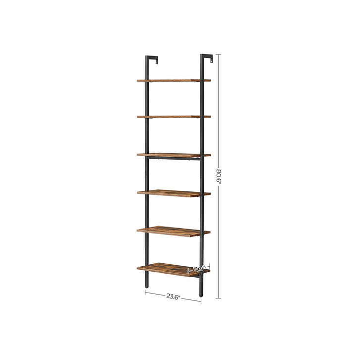 Industrial Wall-Mounted Ladder Storage Rack