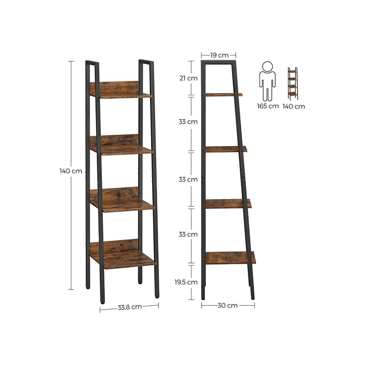 VASAGLE 4 Tier Ladder Shelf