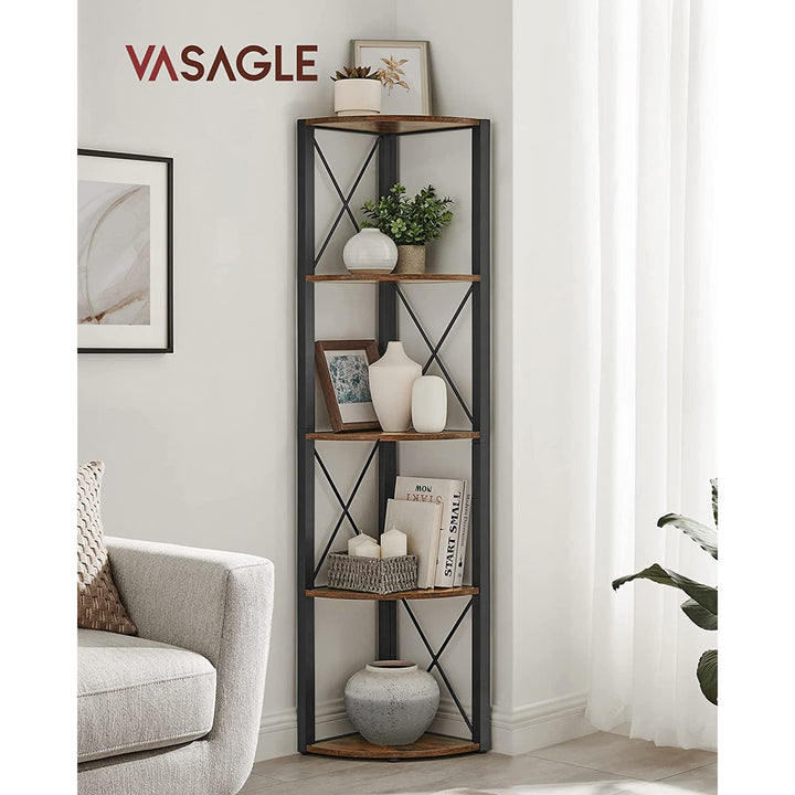 VASAGLE 5 Tier Multipurpose Corner Shelf