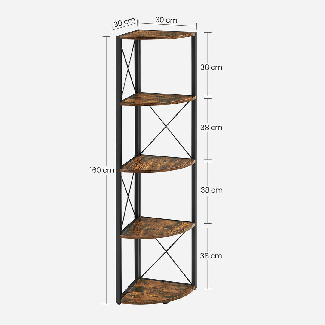 VASAGLE 5 Tier Multipurpose Corner Shelf