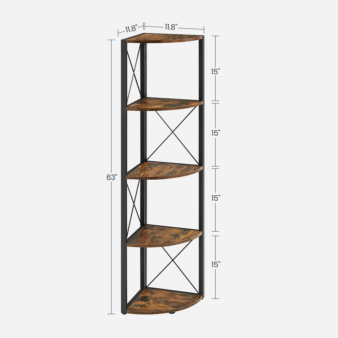 VASAGLE 5 Tier Multipurpose Corner Shelf
