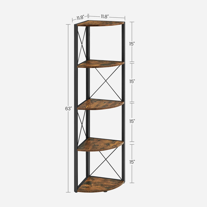 VASAGLE 5 Tier Multipurpose Corner Shelf