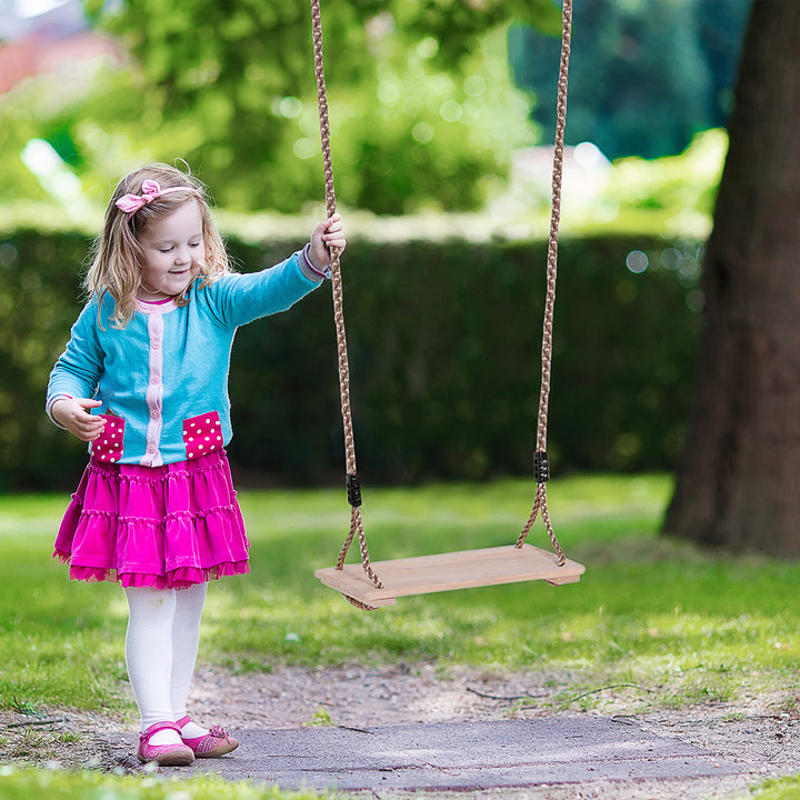 Wooden Garden Swing Seat Outdoor Pine Wood Swing Chair Adults &amp; Kids Adults