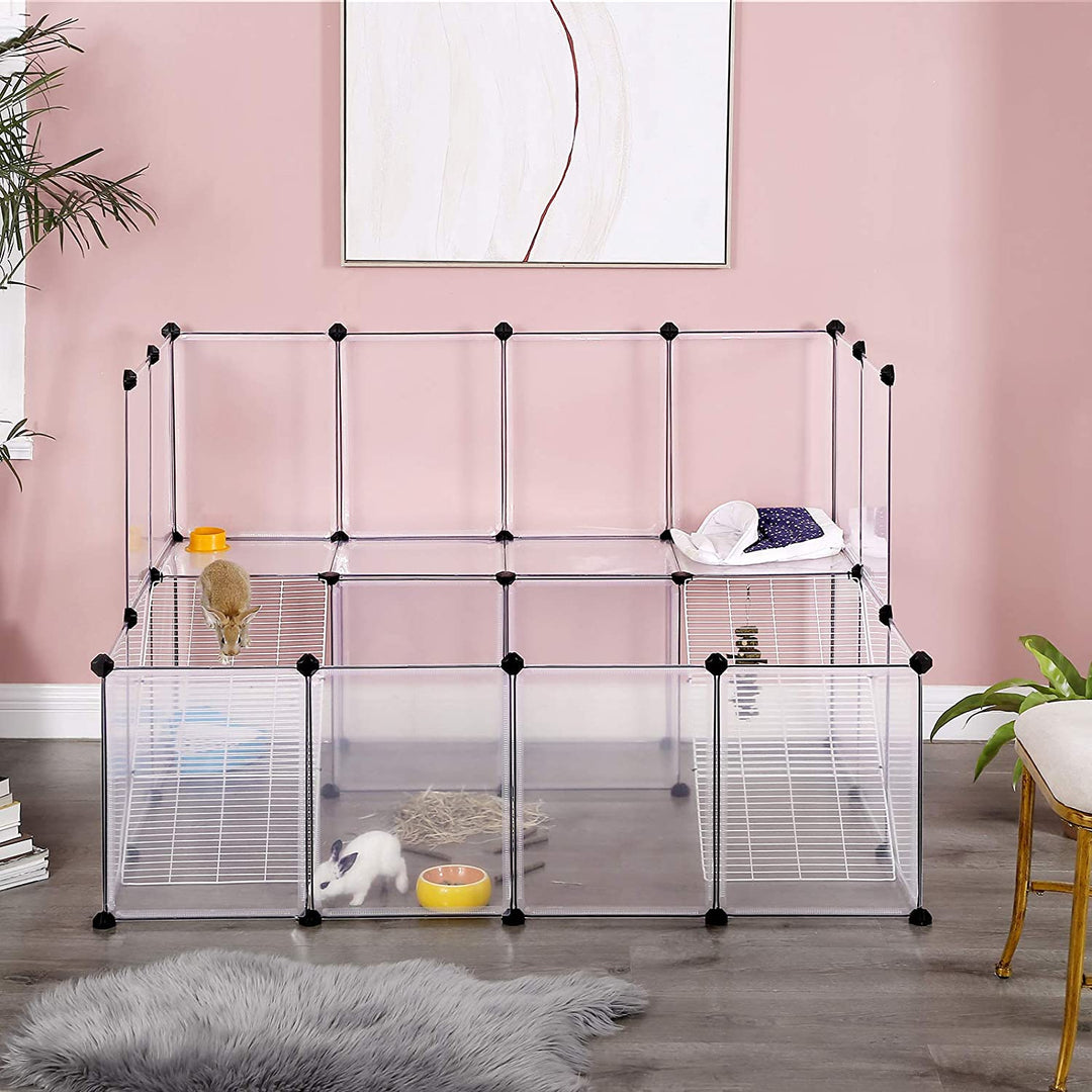 White Plastic Pet Playpen for Small Animals