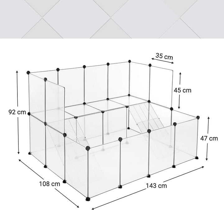 White Plastic Pet Playpen for Small Animals