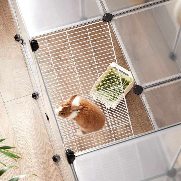 Clear Plastic Pet Fence Cage Playpen