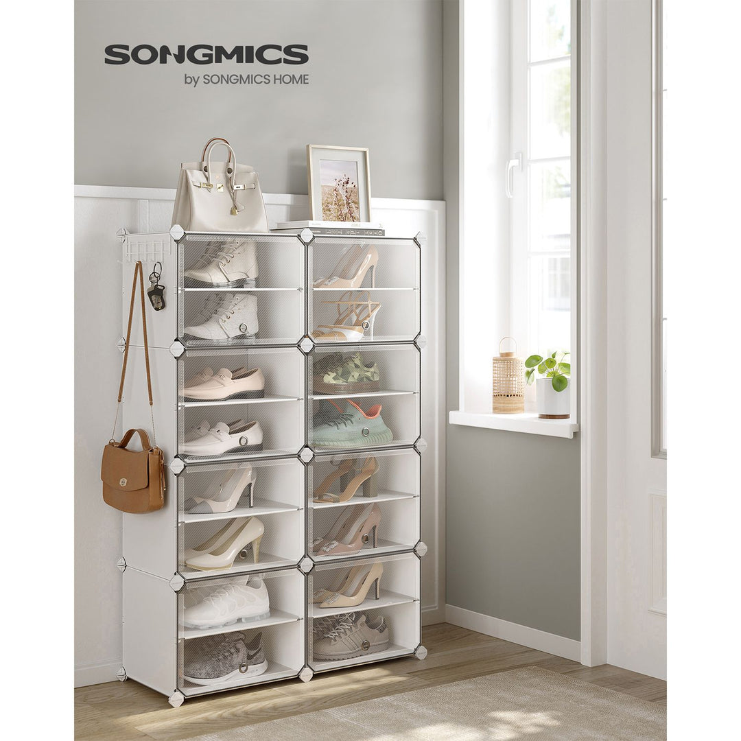 8-Slot Modular Storage Organiser Unit White