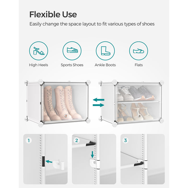 8-Slot Modular Storage Organiser Unit White