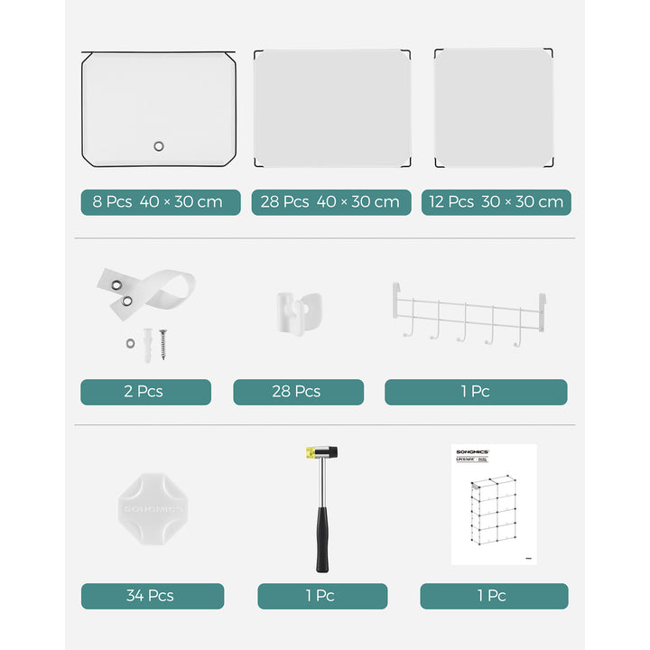 8-Slot Modular Storage Organiser Unit White