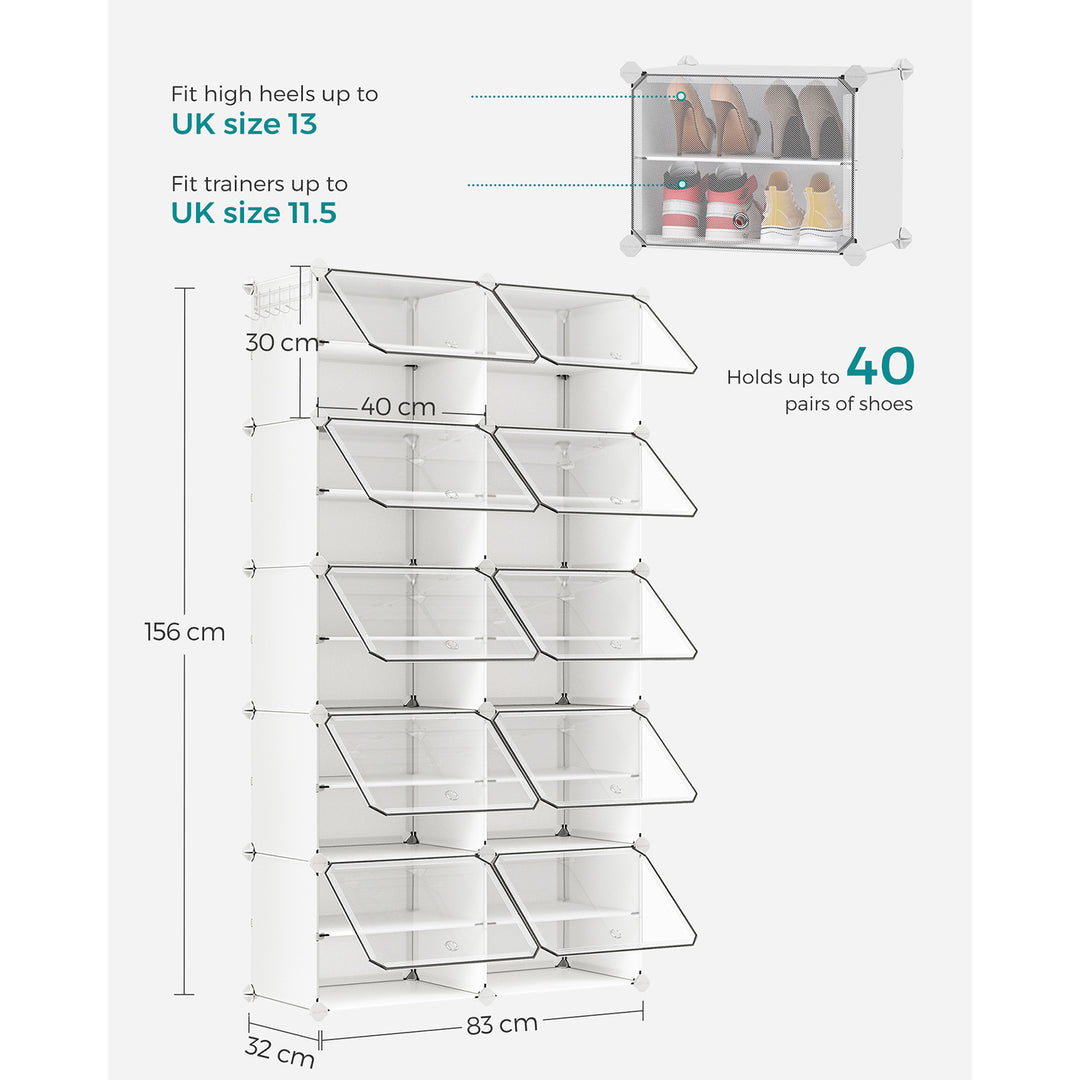 Modular Storage Organiser Unit -White