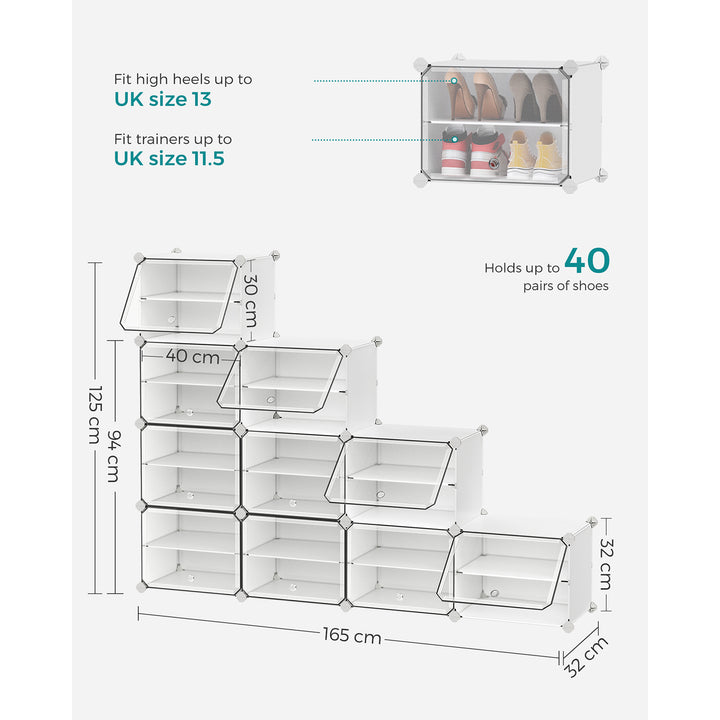 Modular Storage Organiser Unit -White