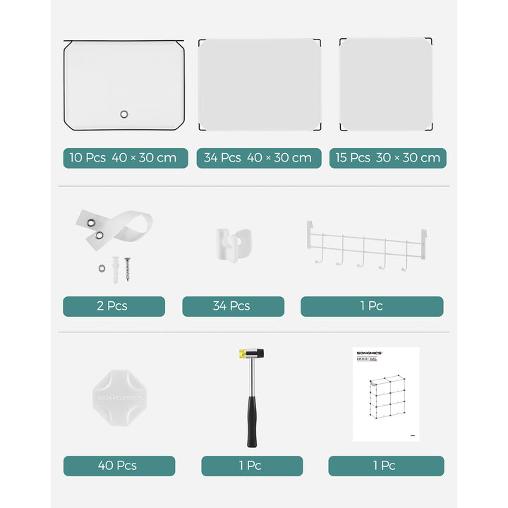 Modular Storage Organiser Unit -White