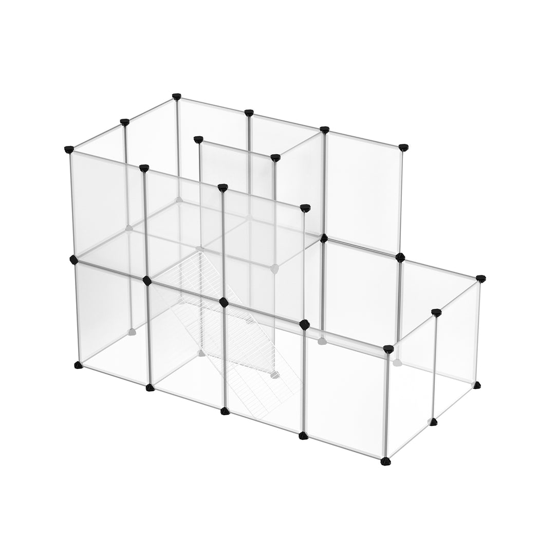 White Plastic Modular Fence Pet Playpen