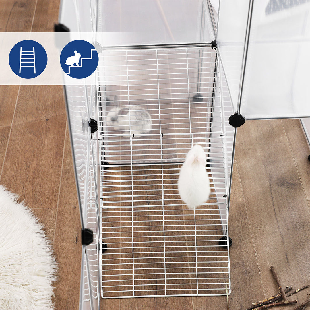 White Plastic Modular Fence Pet Playpen