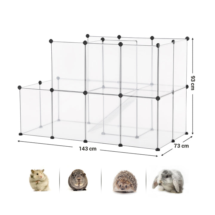 White Plastic Modular Fence Pet Playpen