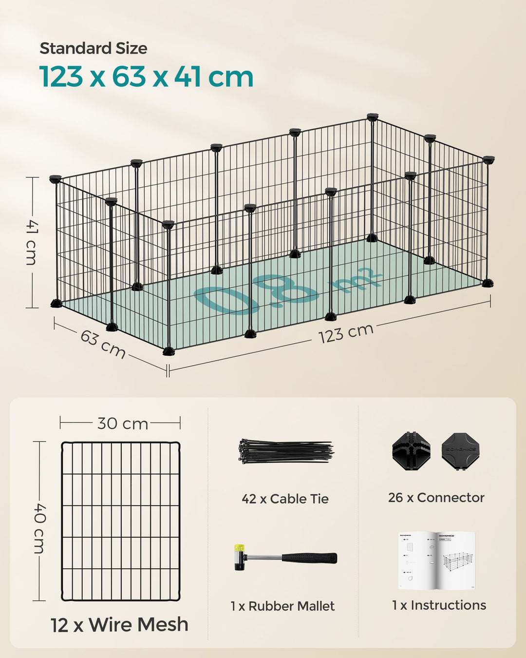 DIY Metal Guinea Pig Cage Black