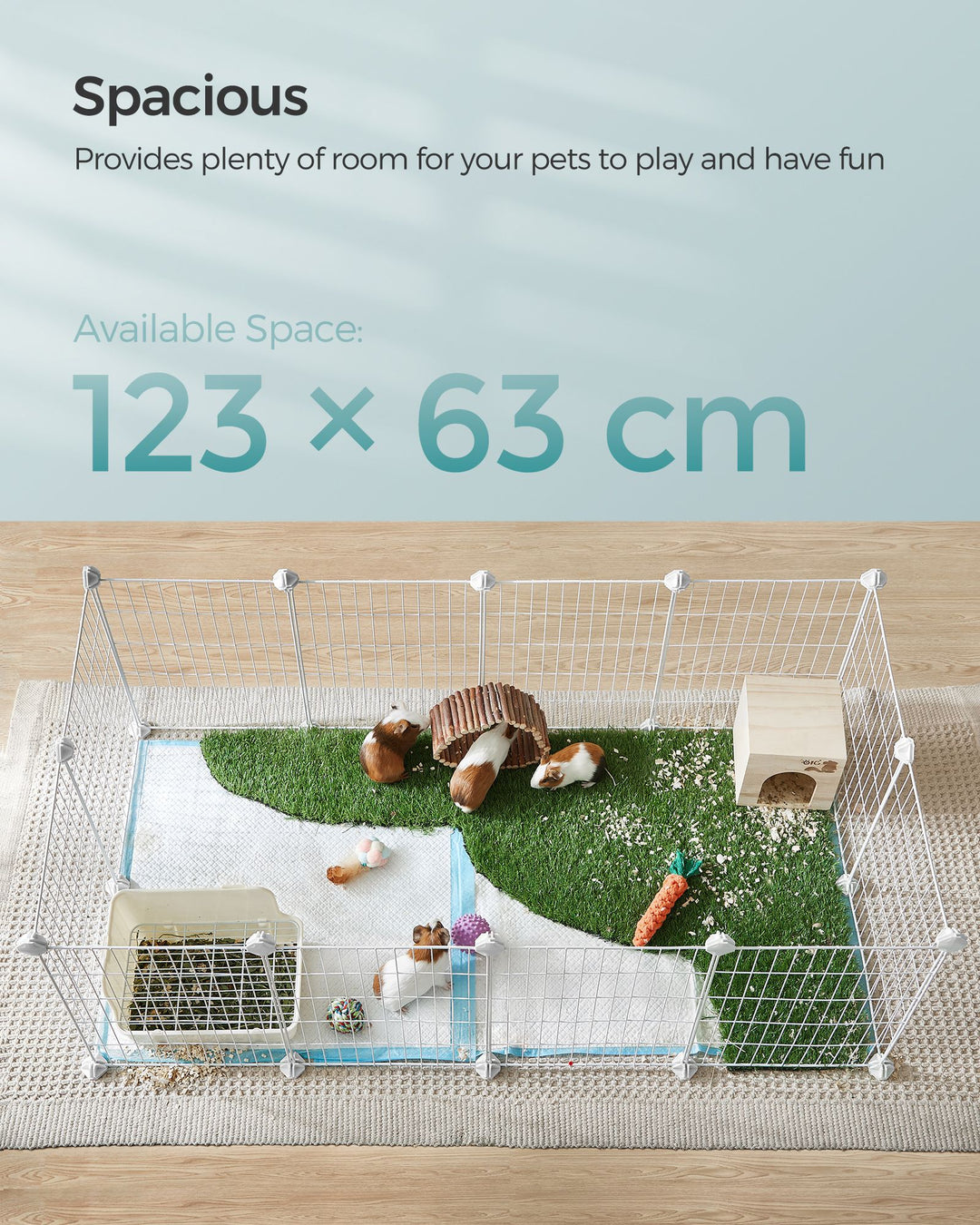 DIY Metal Guinea Pig Cage White