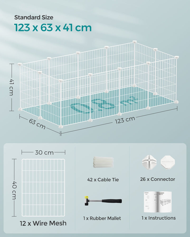 DIY Metal Guinea Pig Cage White