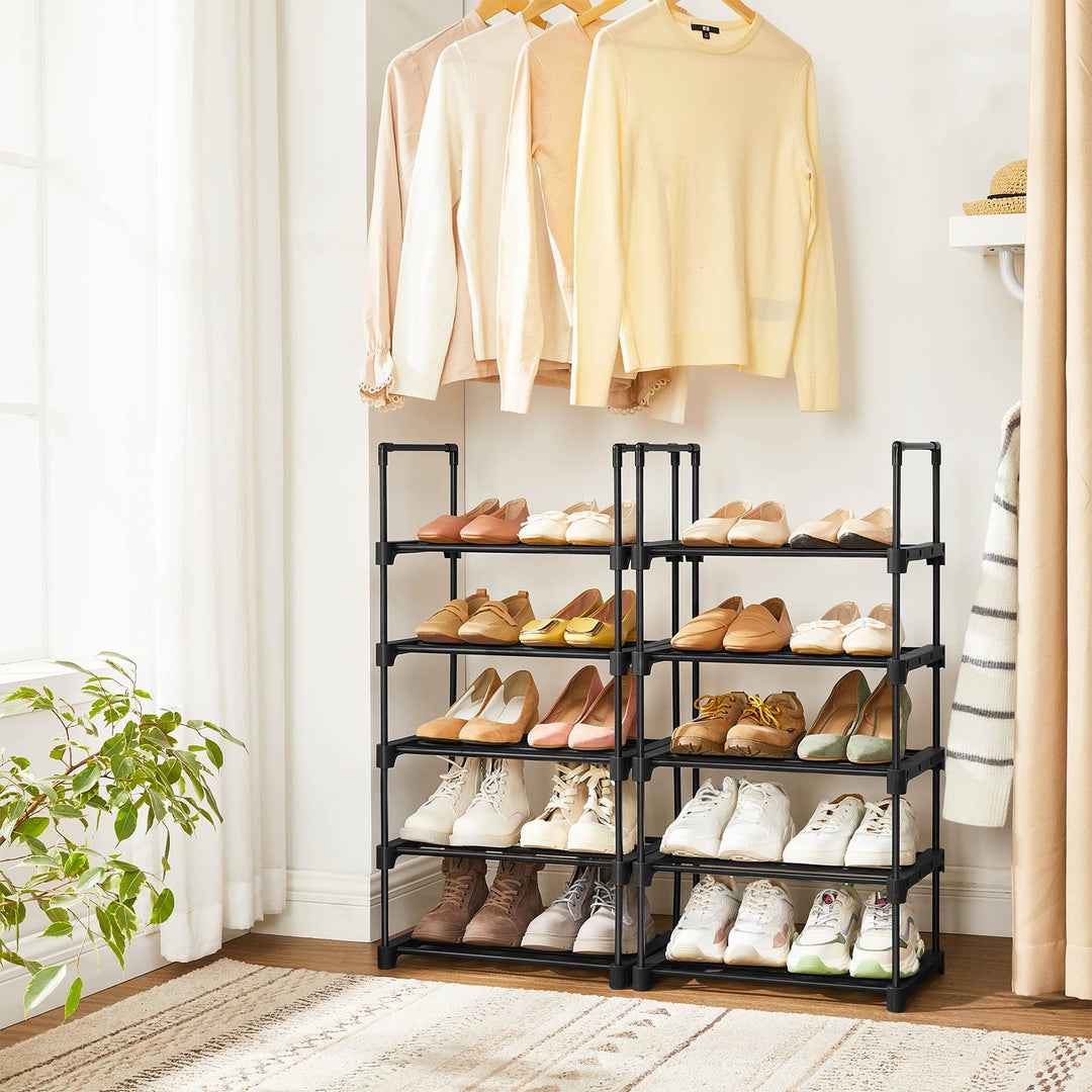 5-Tier Metal Stackable Shoe Rack