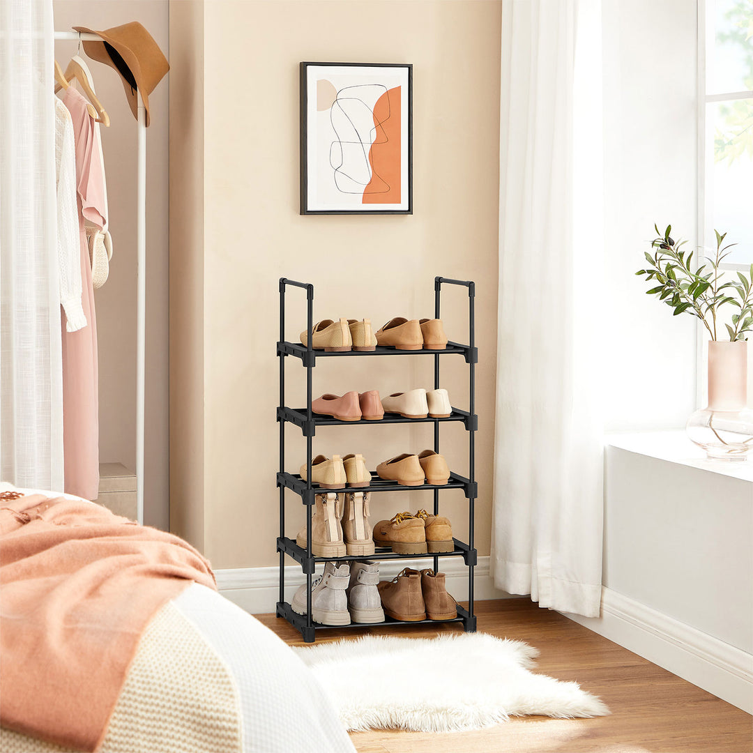 5-Tier Metal Stackable Shoe Rack