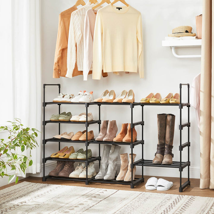 5-Tier Metal Stackable Shoe Rack