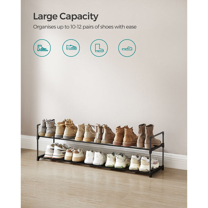 2-Tier Metal Shoe Rack 30 x 116 x 34 cm