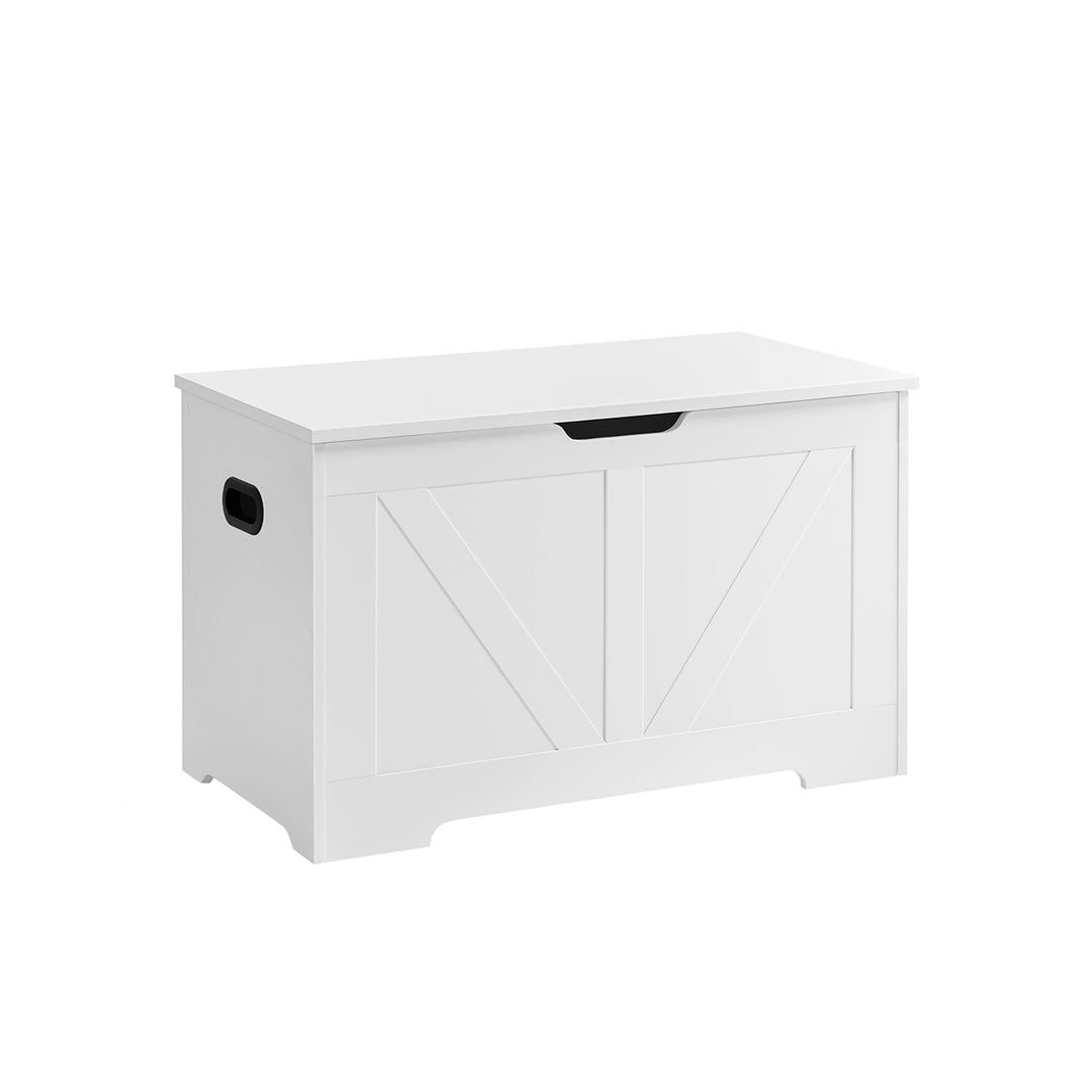 Storage Bench Matte White 40 x 80 x 46 cm