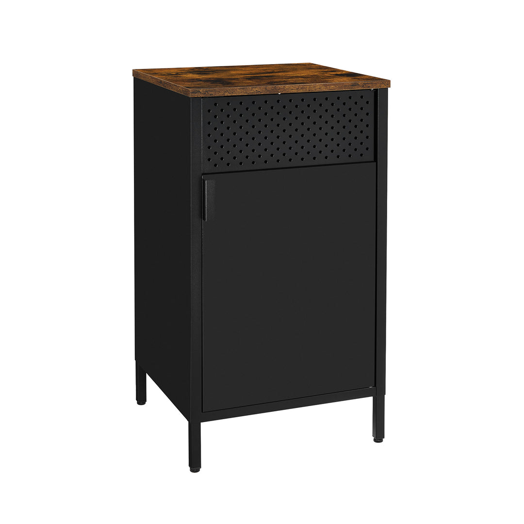 Storage Cabinet Rustic Brown and Black