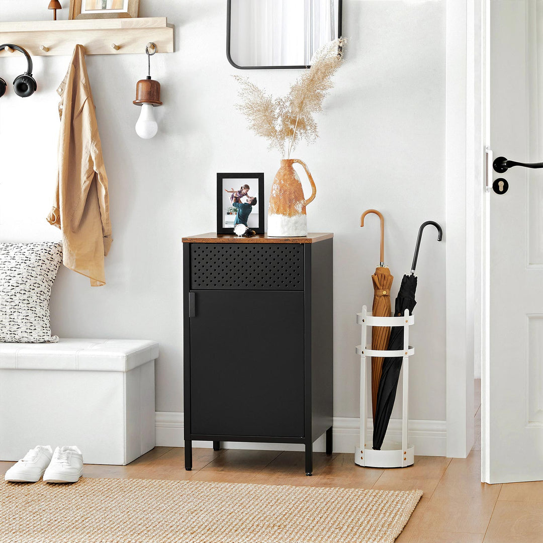 Storage Cabinet Rustic Brown and Black