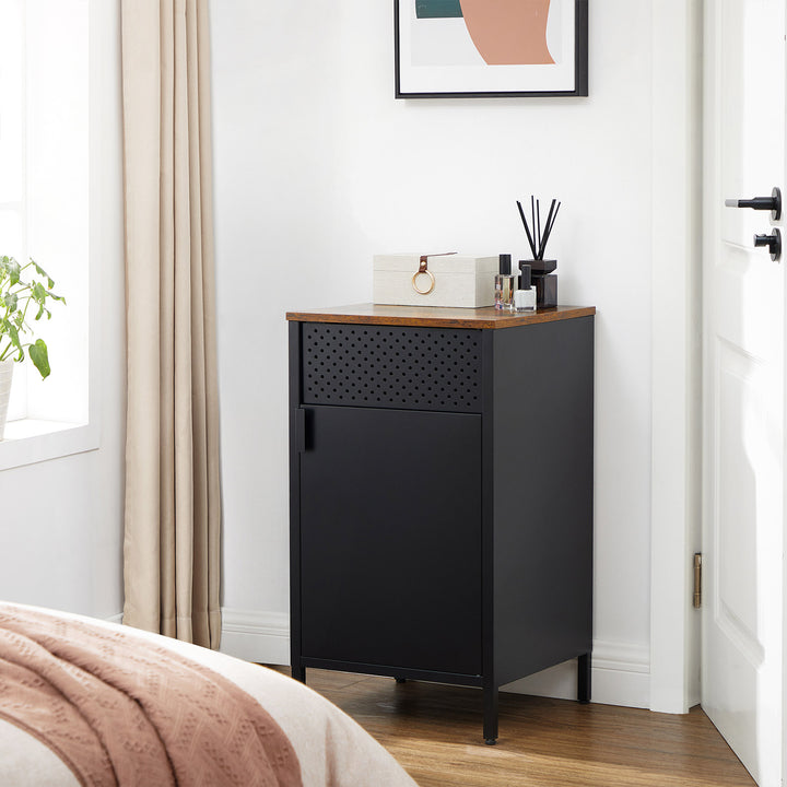 Storage Cabinet Rustic Brown and Black