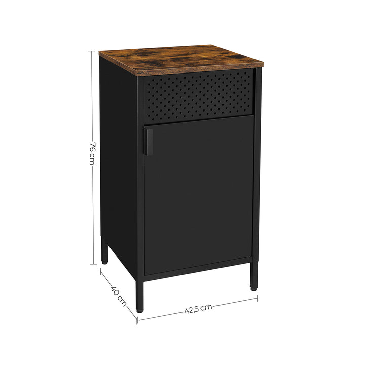 Storage Cabinet Rustic Brown and Black