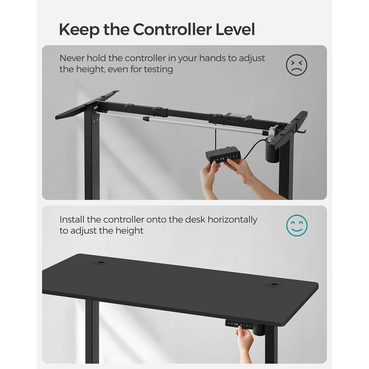 Height Adjustable Desk 70 x 140 x (86-130) cm Black