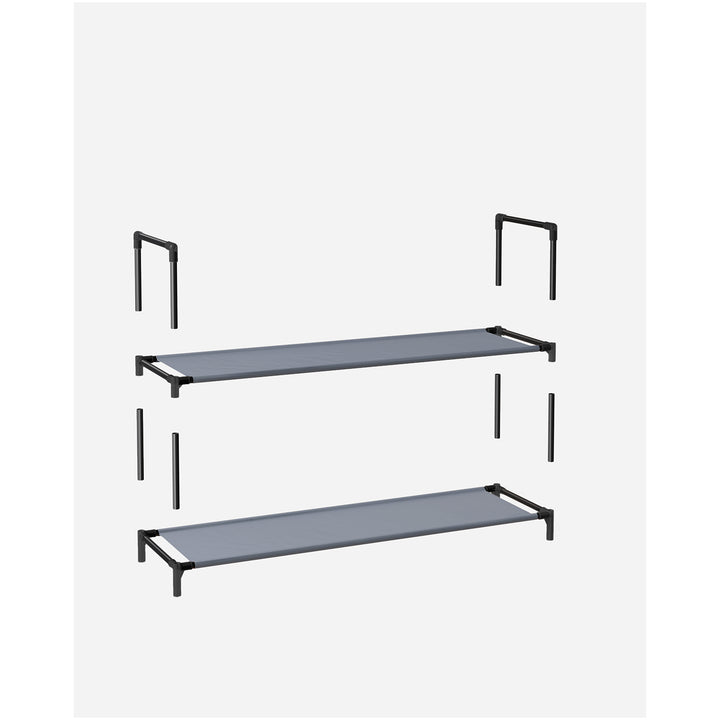 10 Tier Shoe Rack With a Metal Frame