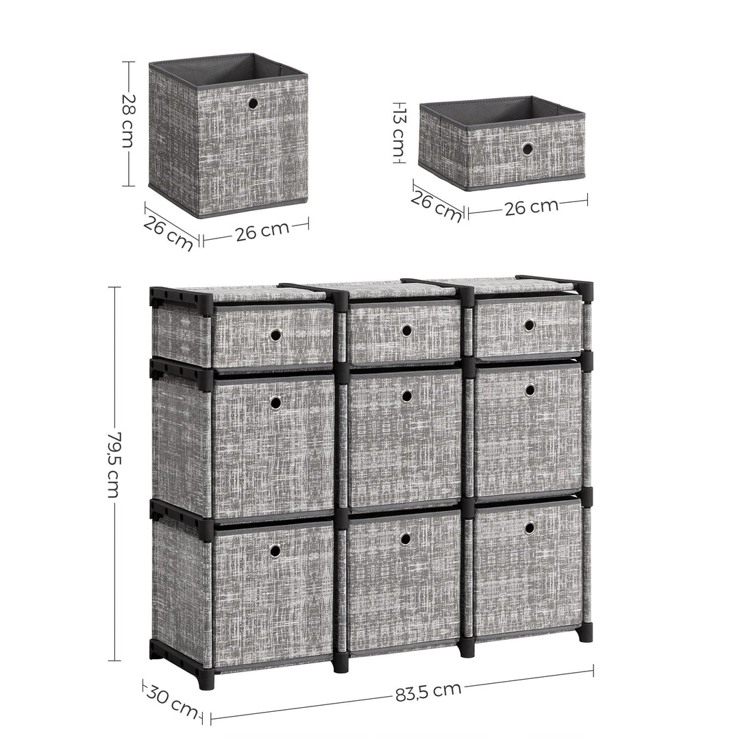 9-Cube Drawer Organiser