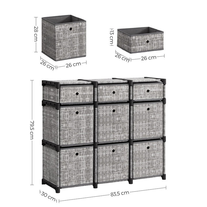 9-Cube Drawer Organiser