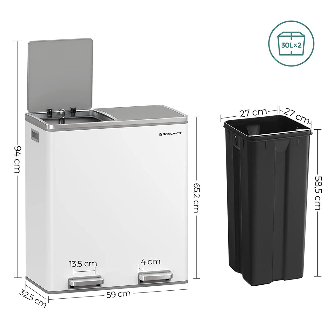 Dual Step Trash Can