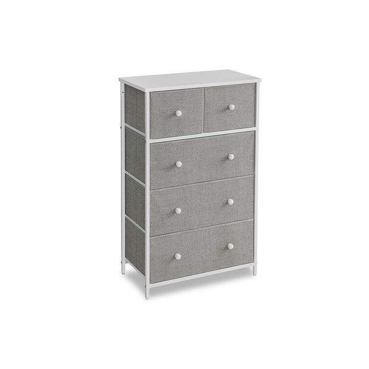 Fabric Chest of Drawers with Adjustable Feet