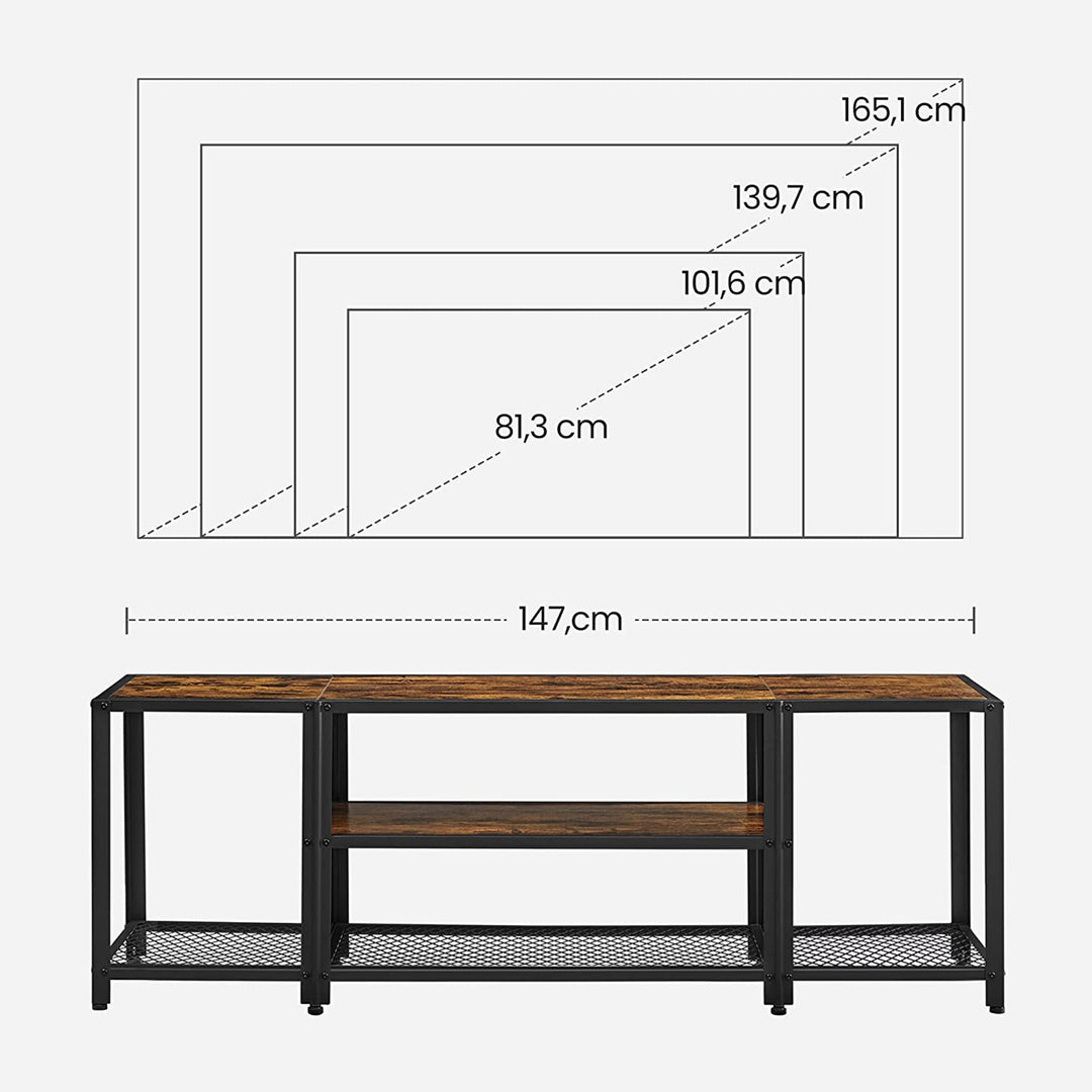 TV Stand Entertianment Center with Shelves