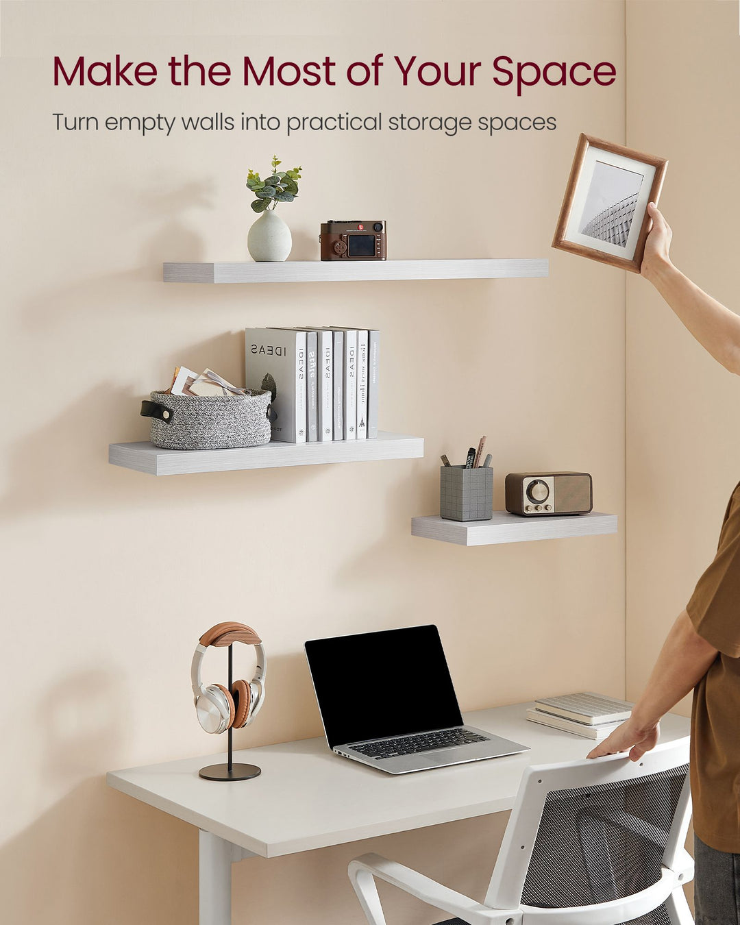 Floating Wall Shelf 20 x 80 x 3.8 cm