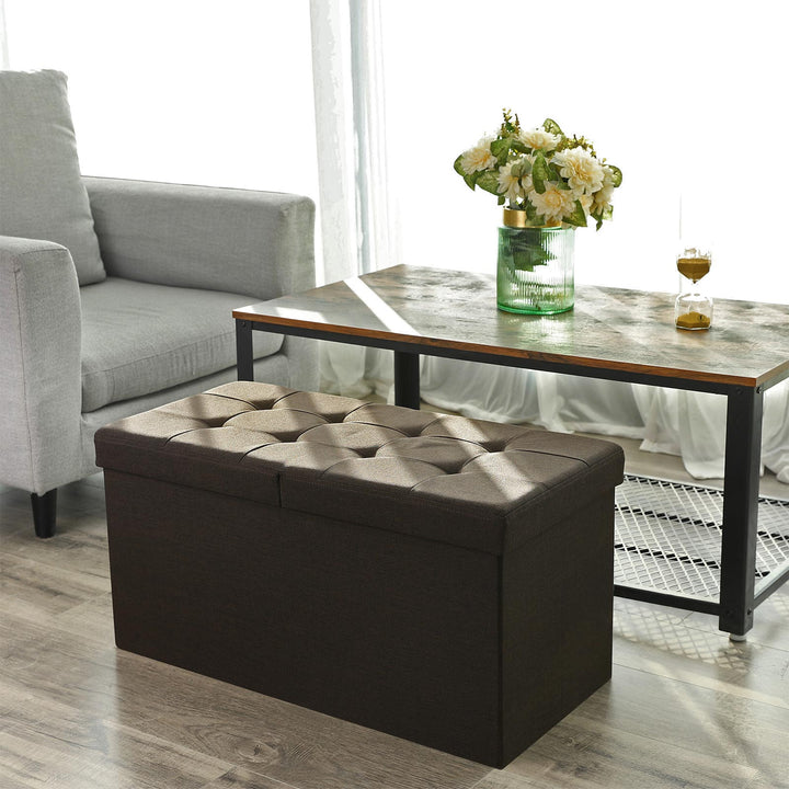 Large Brown Storage Ottoman