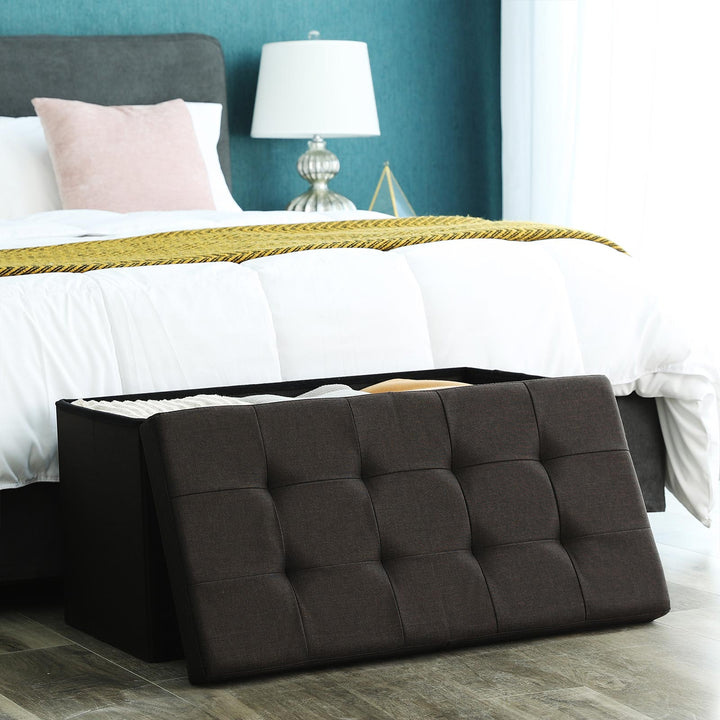 Large Brown Storage Ottoman