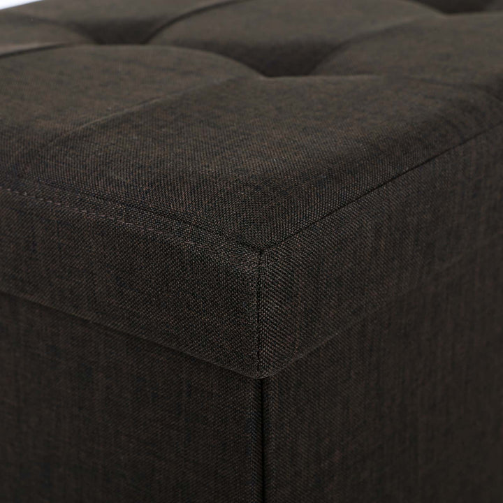 Large Brown Storage Ottoman