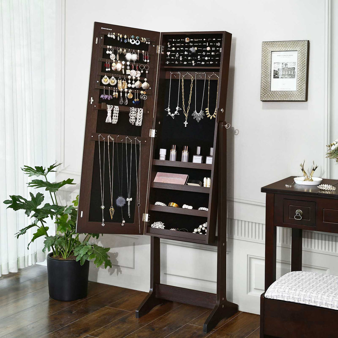 Large Mirror Jewelry Armoire