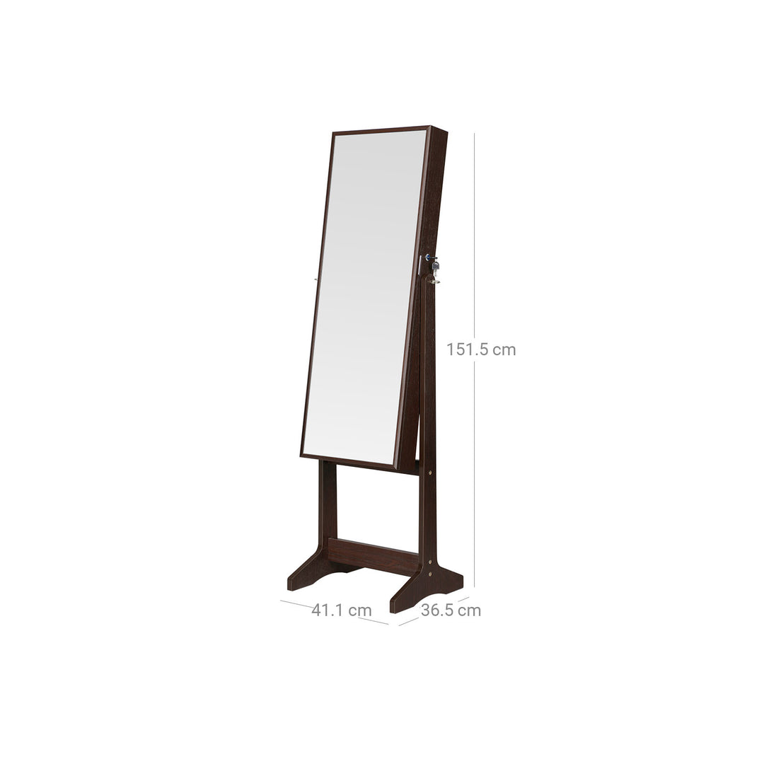 Large Mirror Jewelry Armoire
