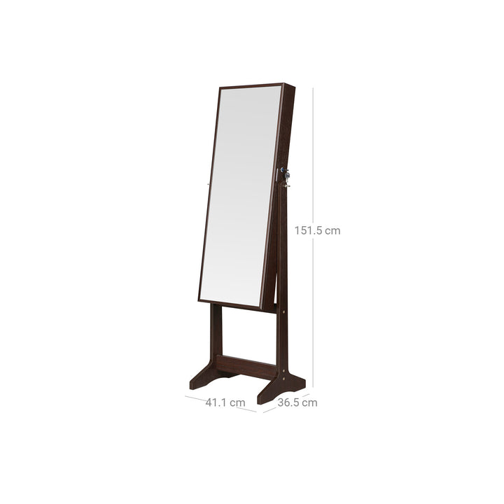 Large Mirror Jewelry Armoire