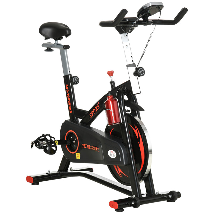Stationary Exercise Bike, Aerobic Indoor Training,  Upright Cycling Cardio Workout, Home Fitness Racing Machine with 10KG Flywheel LCD Monitor