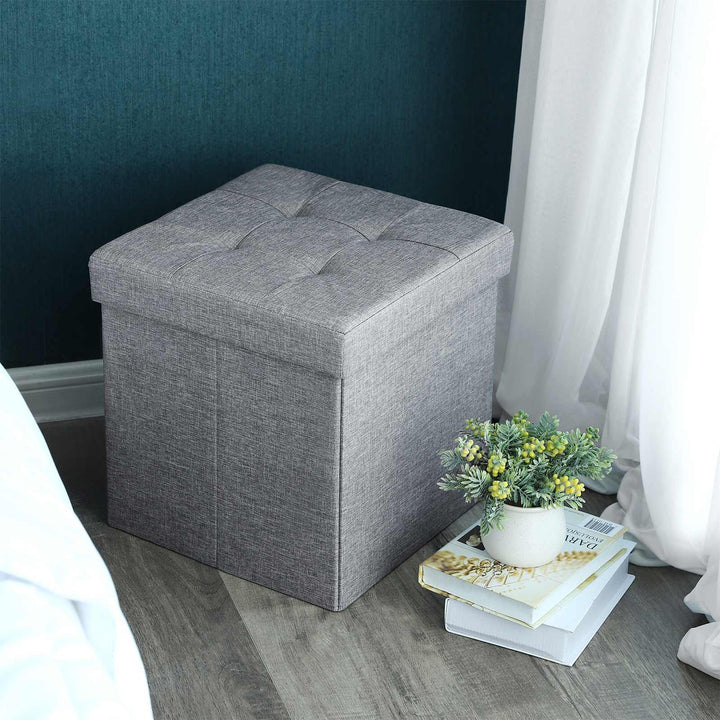 Light Grey Storage Ottoman