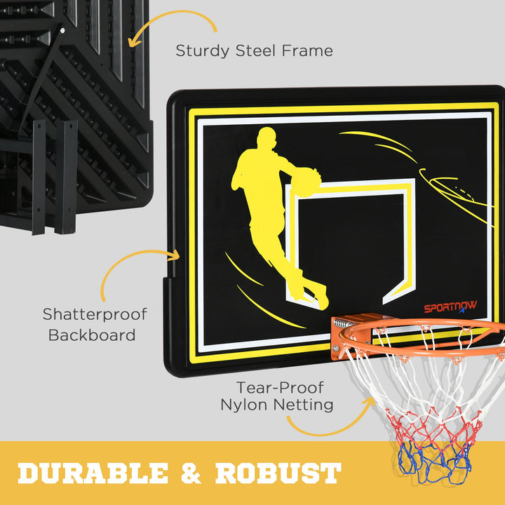 Wall Mounted Basketball Hoop Mini Basketball Hoop and Backboard for Kids and Adults, Outdoor and Indoor