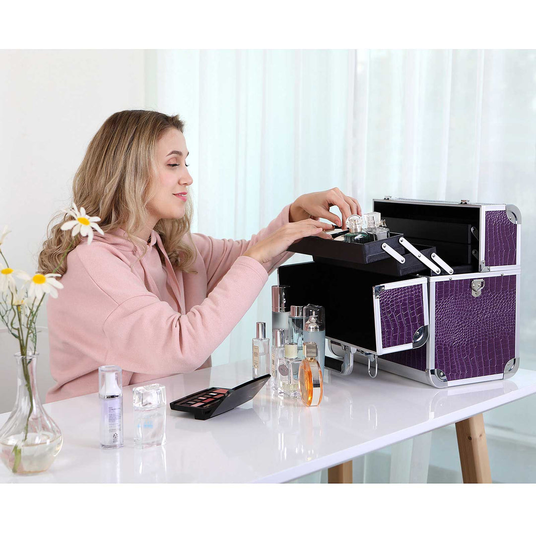 Croco Pattern Cosmetic Case