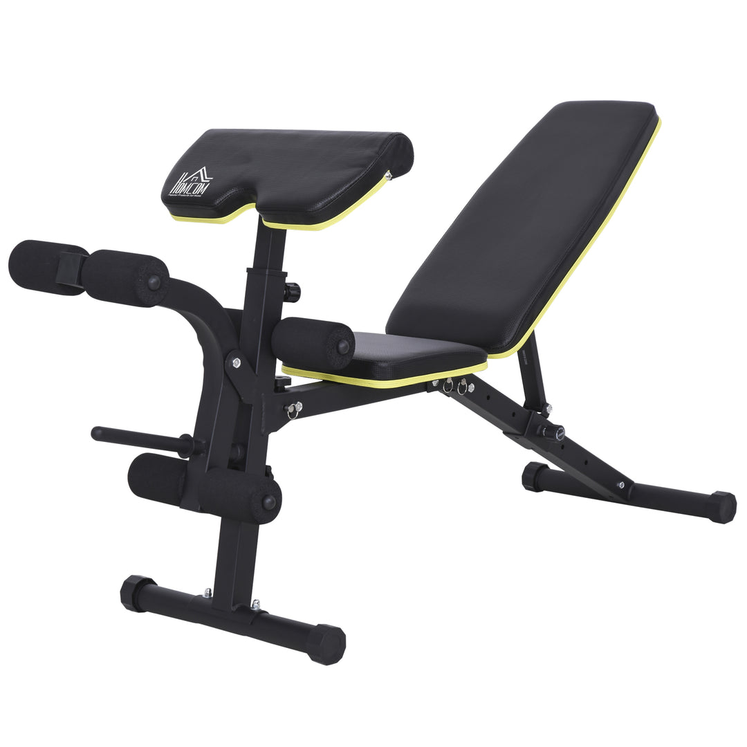 HOMCOM Multi-Functional Dumbbell Weight Bench Adjustable Sit-Up Stand For Home Gym With Adjustable Seat and Back Angle